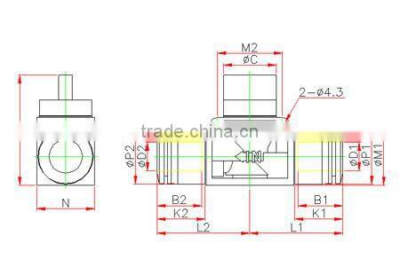 plastic tube fitting, nipple ,compact one -touch tube fitting , push in tube fitting
