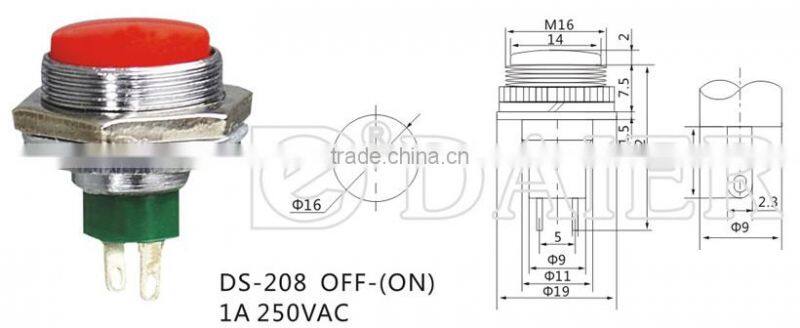 DS-208 16mm push botton switch