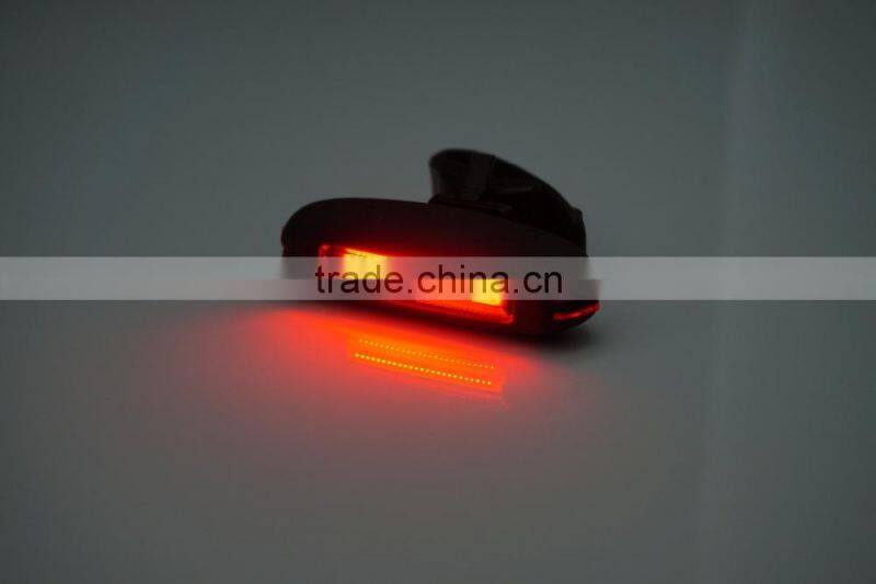 COB red LED bicycle rear light,usb rechargeable,silicon bicycle light