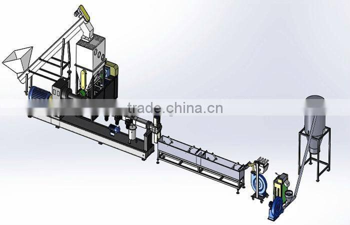 Side force feeder plastic pelletizing machine /plastic granulating machine