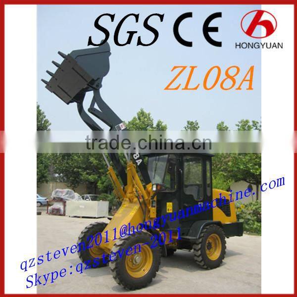 CE certificate 0.8T small agricultural wheel loader