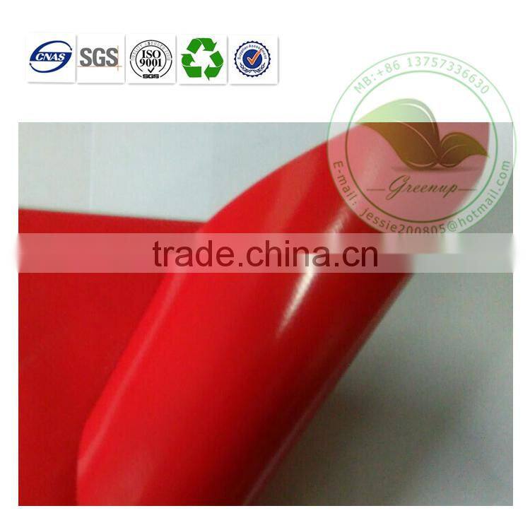 Red Heavy Duty Polyester PVC Tarpaulin For Truck Curtain