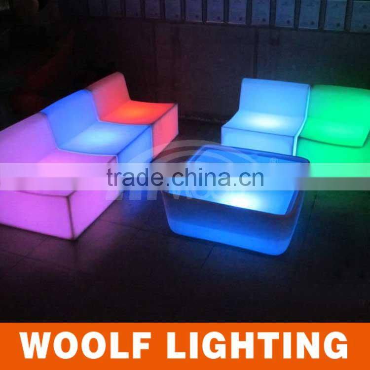 Hotel Leisure Modern Glow Light up LED Sofa