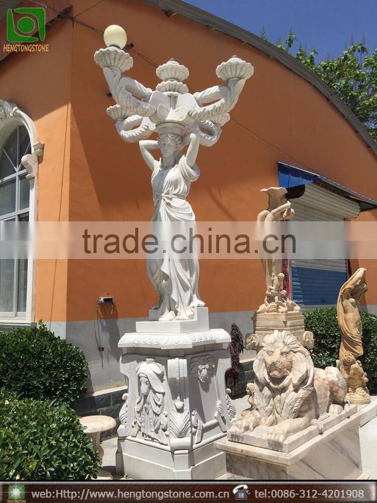 Marble Stone Carving Lamp Sculpture