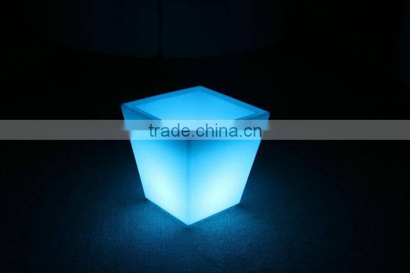 Led square flower pot/Fashionable rechargable led flower pot/Large led flower pot