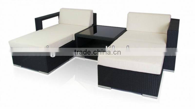 resin garden furniture outdoor lounge set wicker lounge bed for sale