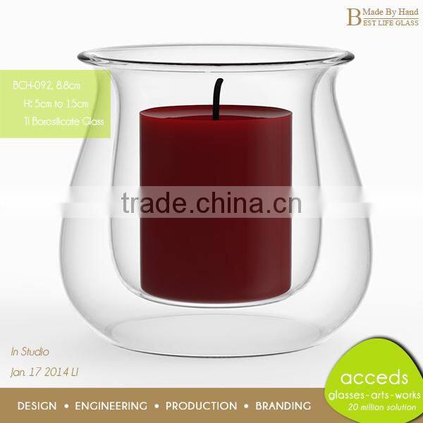 2014 Replacement Borosilicate Clear Glass Tealight Candle Holders