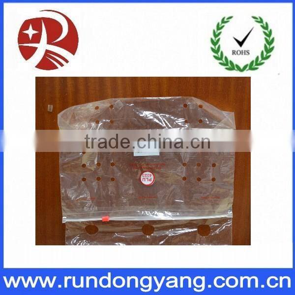 Clear Plastic Grape Bag with hanging holes