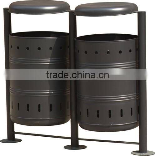 Arlau Outdoor galvanized steel receptacle bin