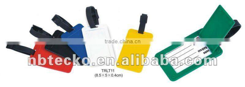 plastic luggage tag with name board for promotional