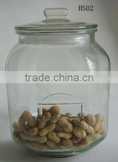 clear cylinder peanut glass jar with lid