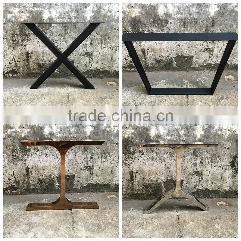 industrial wooden stainless steel table legs ,tale base,dining table