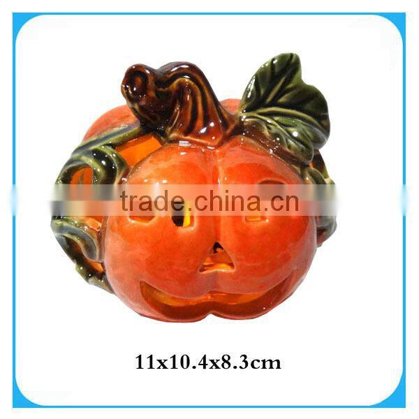 Ceramic halloween pumpkin decorations led light