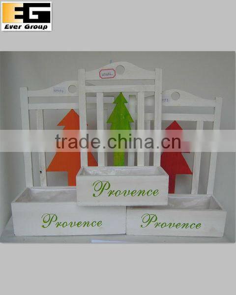 wooden wall hanging flower planter