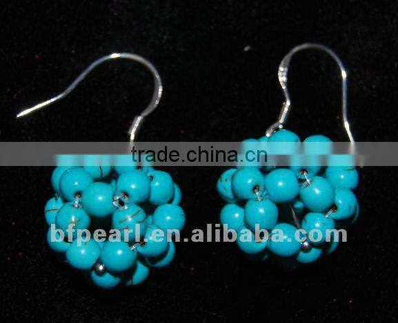 32 inches turquoise statement necklace