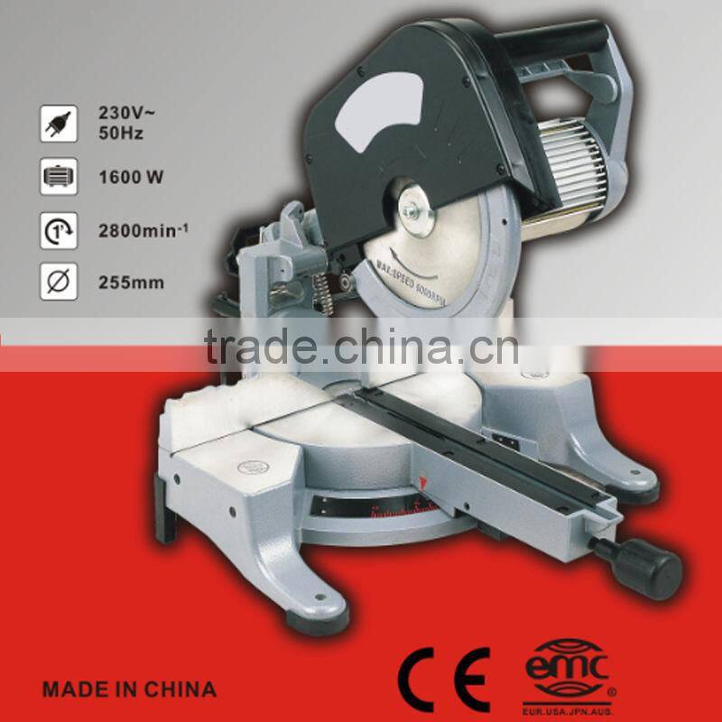 255mm 1600w Head Detachable Induction Motor Electric Power Wood Cutting Cut off Table Circular Miter Machine Tools Aluminum Saw