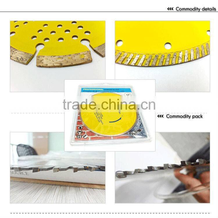 Hot Pressed Strengthen Turbo Diamond Saw Blade