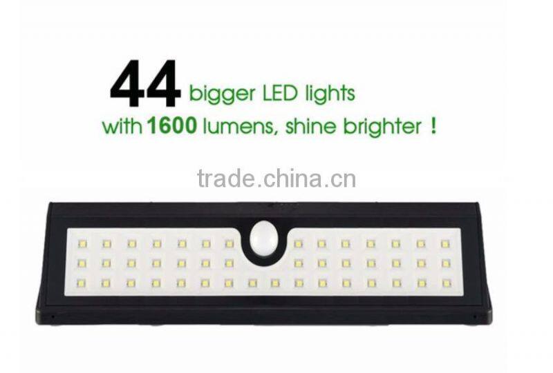 44LED Solar Panel Powered Infrared Motion Sensor Lamp Outdoor Light Garden Security Light
