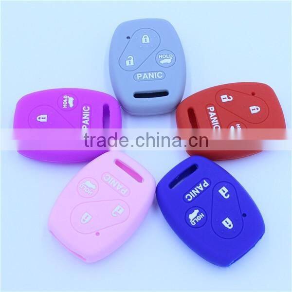 Protective silicone car key cover for honda 4 buttons