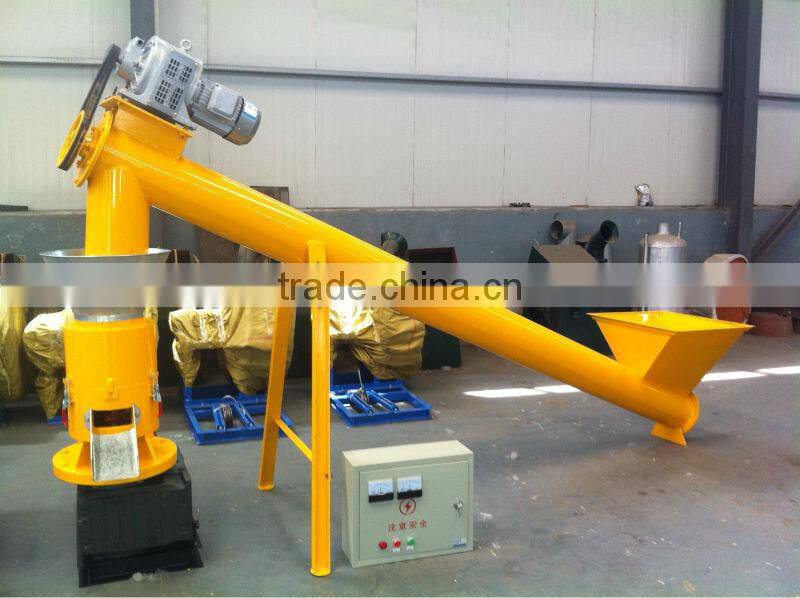 2014 Newly Saled SKJ 300 CE approved Flat-Die pellet mill/pellet machine with Screw Conveyor