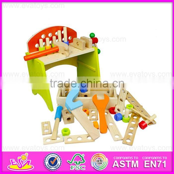 2016 hottest intelligence children wooden toy tool set W03D030