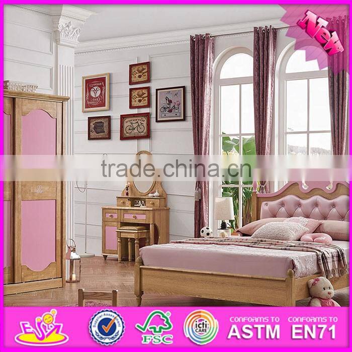 2016 wholesale fashion wooden boys bedroom furniture W08A084