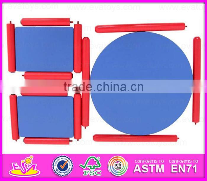 2015 New wooden table set for kids,Popular wooden toy table set for children,High quality Wooden Table and 2 Chairs WO8G137