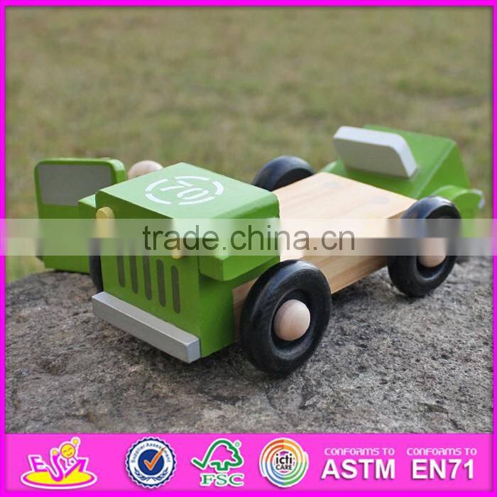 2016 new design funny children wooden toy jeep car W04A326