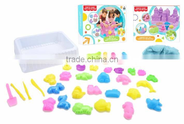 Preschool magic sand for kid with model making tools