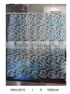 PVC waterproof plastic shower curtain designs