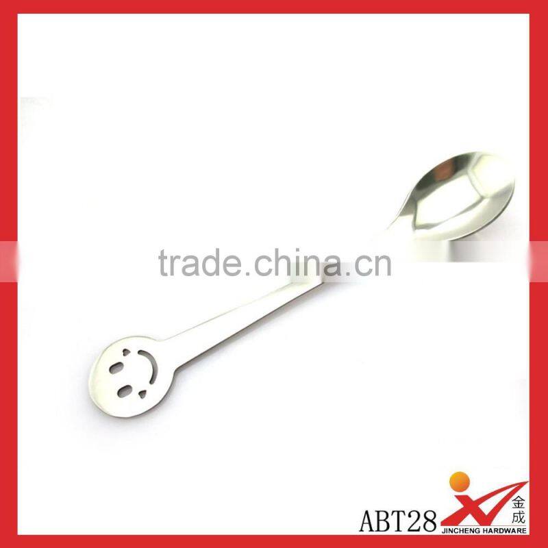 Hot New Products 2016 Melamine Spoon,smile face stainless steel 410 spoon