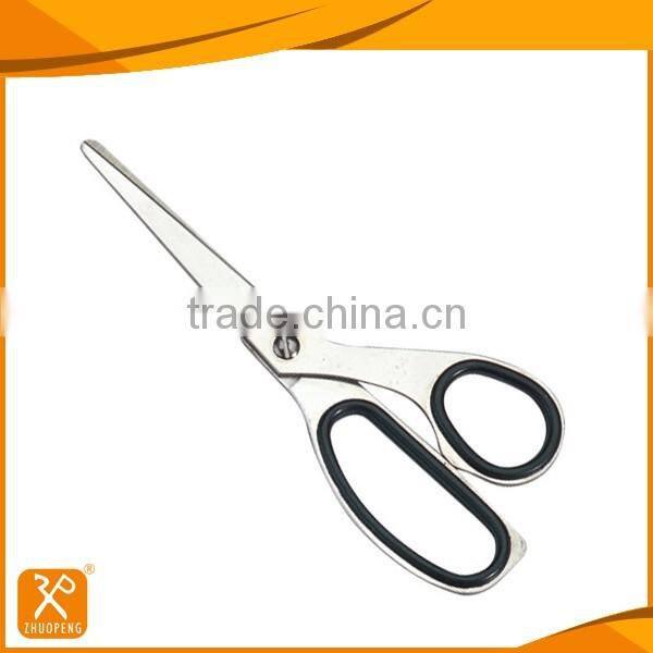 5-1/2'' All stainless steel stationery scissors with rubber handle