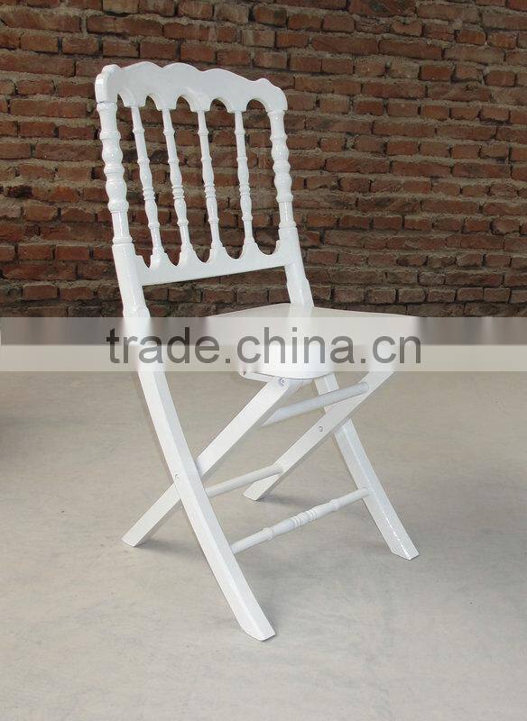 white wood banquet folding napoleon chair
