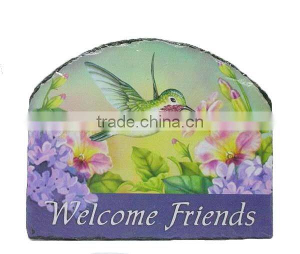 Hot sale welcome freinds bird outdoor garden wall plaque