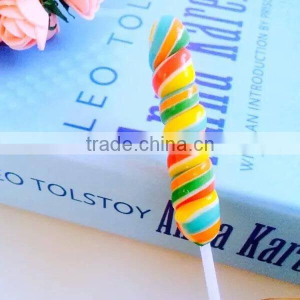 Christmas Decoration Candy Rainbow Swirl Hard Lollipop Candy