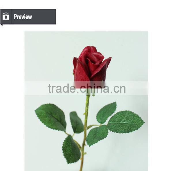 Real touch artificial flower for christmas ornament rose flower