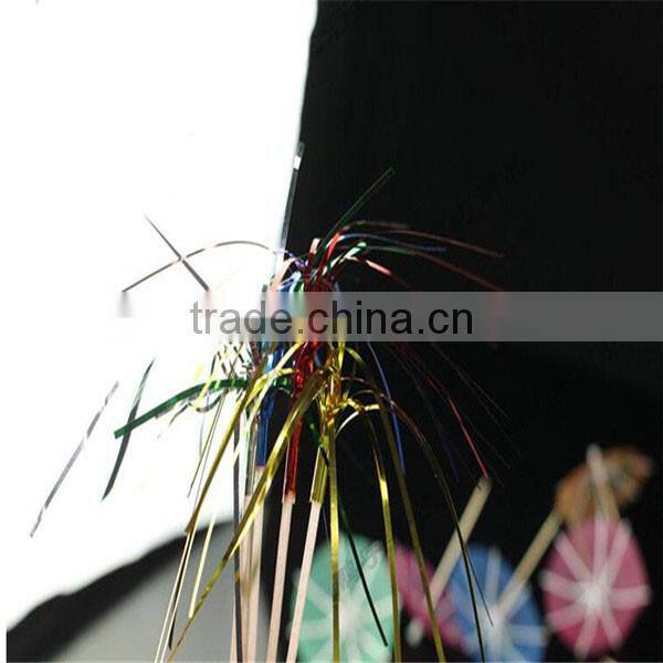 Cake decorate fancy colorful foil palm party picks