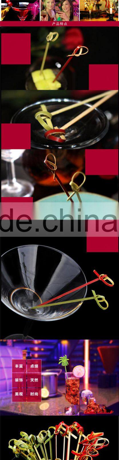 ZHUPING whosales knotted bamboo fruit pick sticks