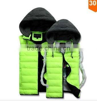 New Arrival Winter Sleeveless Women'S Hooded Lady Fashion Casual Waistcoat Shiny Vest Down-Padded JACKET