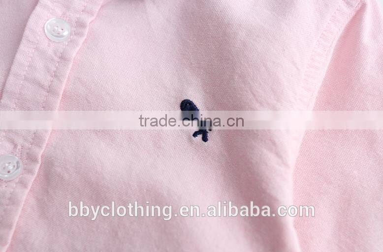2016 high quality fall boy clothing pure colour children oem shirt with bow tie