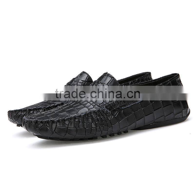 china brand crocodile leather casual shoes sample for men, high quality male peas shoes casual fashion for men