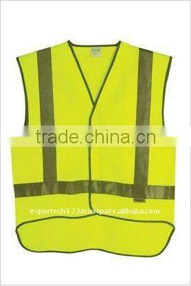 Hi Viz Quality 100% Polyester Reflective Fluorescent Orange Safety Vest