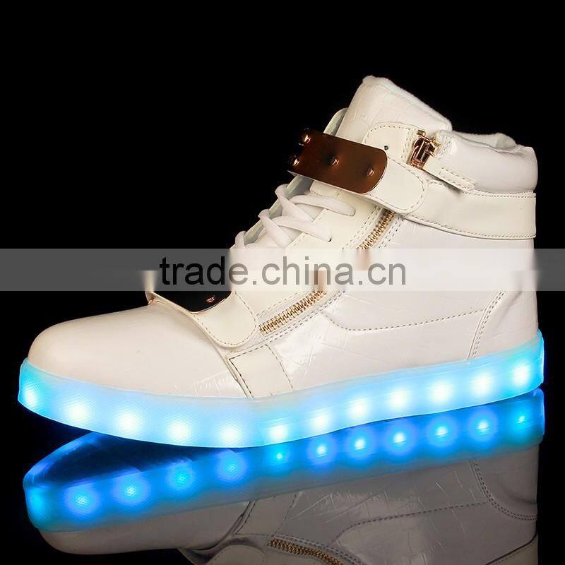 2016low MOQ with app controlled bluetooth twin lamp dance ODM led light up shoes