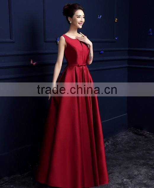 one piece designer satin long wholesale evening dress