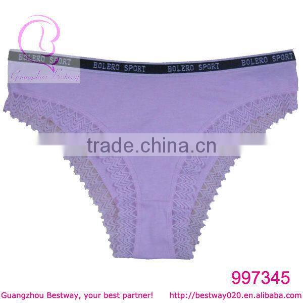 Sex photo of underwear elastic band lace trim cotton fabric