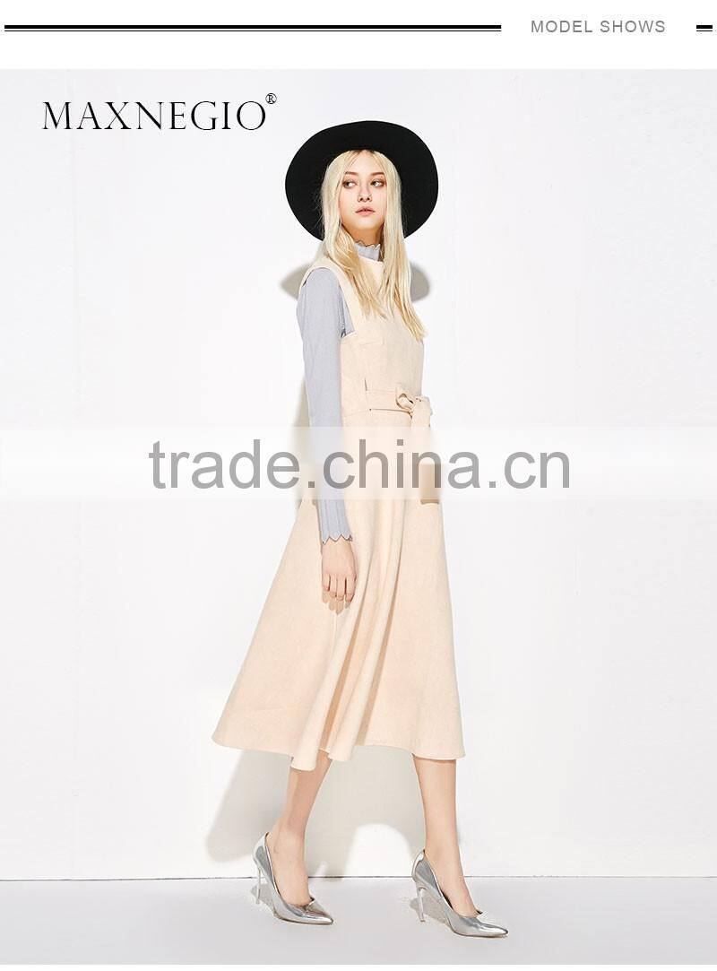 Maxnegio ladies smart casual dress gaungzhou clothing manufacturer for ladies