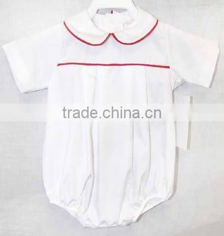 Wholesale spanish baby clothes clothing of plain white baby rompers for boys