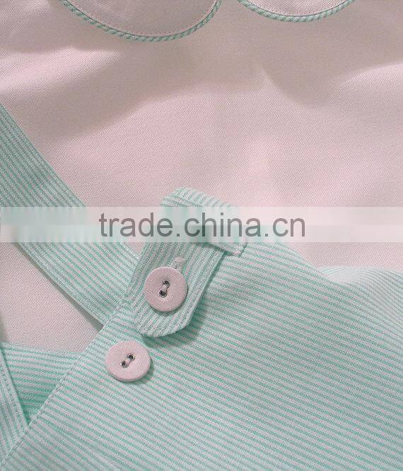 Elegant Custom Cotton Strips Overalls Kids Clothes Elegant Baby Boys Matching Clothing Sets