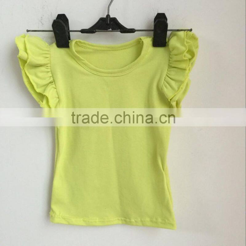 Simple Design Summer Teen Girl Sleeveless T-shirt Solid Color Cotton Baby Tank