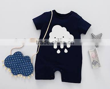 Unisex gender short sleeve sleeve style Cotton lovely baby rompers wholesale 0-3 months baby summer rompers